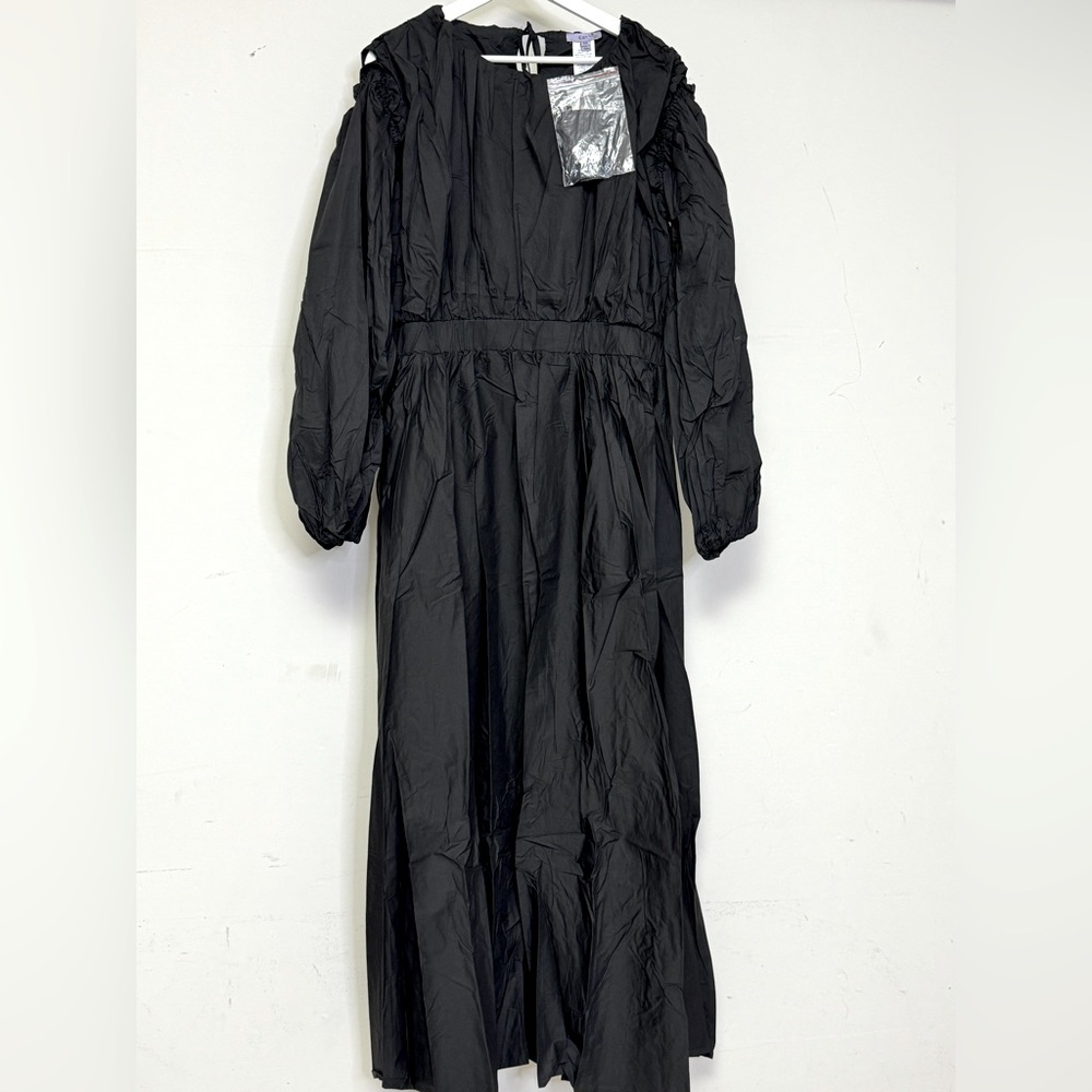 Plus size DETACHABLE SLEEVES MAXI DRESS